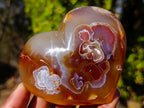 Polished Lemur Island Agate Crystalline Hearts x 3 From Nosy Varika, Madagascar - Toprock Gemstones and Minerals 