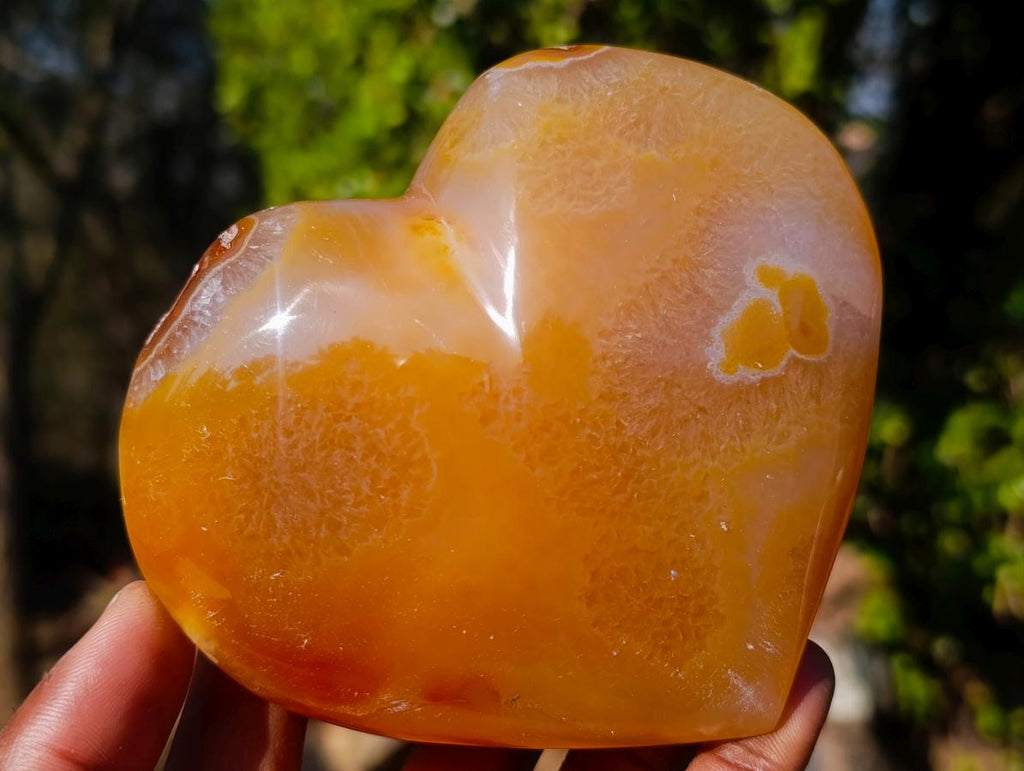 Polished Lemur Island Agate Crystalline Hearts x 3 From Nosy Varika, Madagascar - Toprock Gemstones and Minerals 