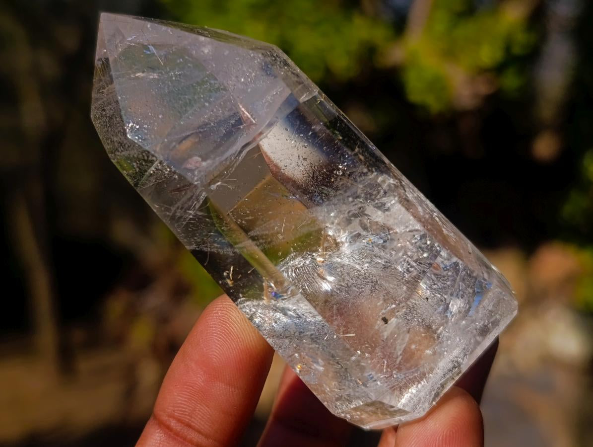 Polished Quartz Crystals with Inclusions x 12 From Madagascar - Toprock Gemstones and Minerals 