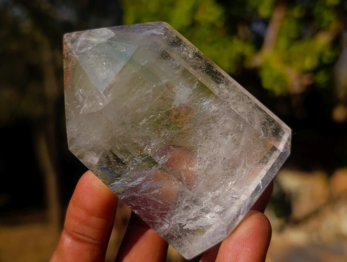 Polished Quartz Crystals with Inclusions x 12 From Madagascar - Toprock Gemstones and Minerals 