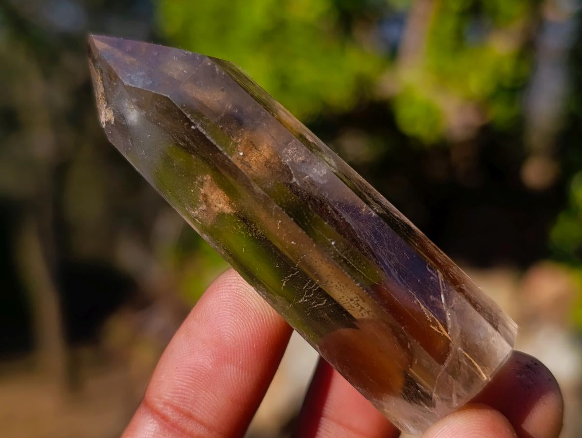 Polished Quartz Crystals with Inclusions x 12 From Madagascar - Toprock Gemstones and Minerals 