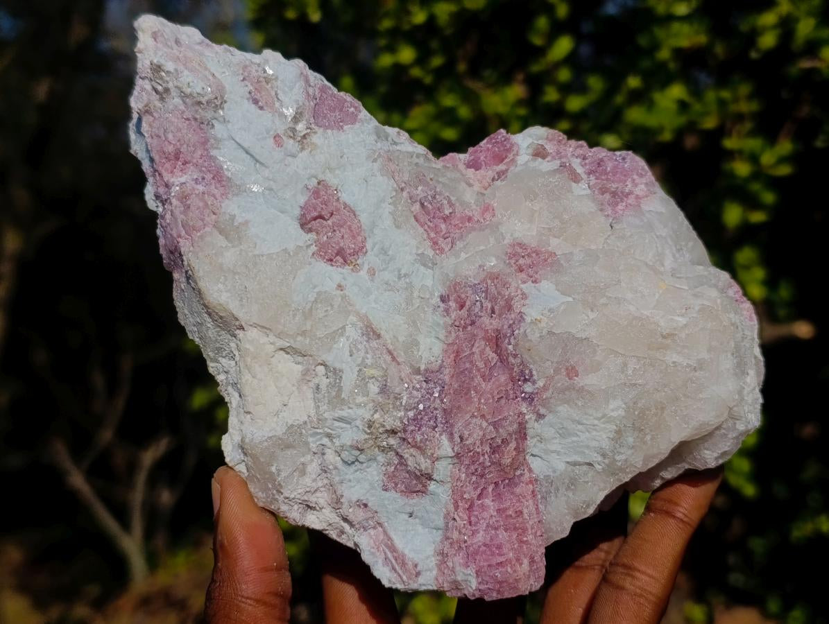 Natural Pink Rubellite Tourmaline Specimens x 2 From Karibib, Namibia - Toprock Gemstones and Minerals 