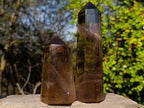 Polished Smokey Quartz Display Crystals x 3 From Madagascar - Toprock Gemstones and Minerals 