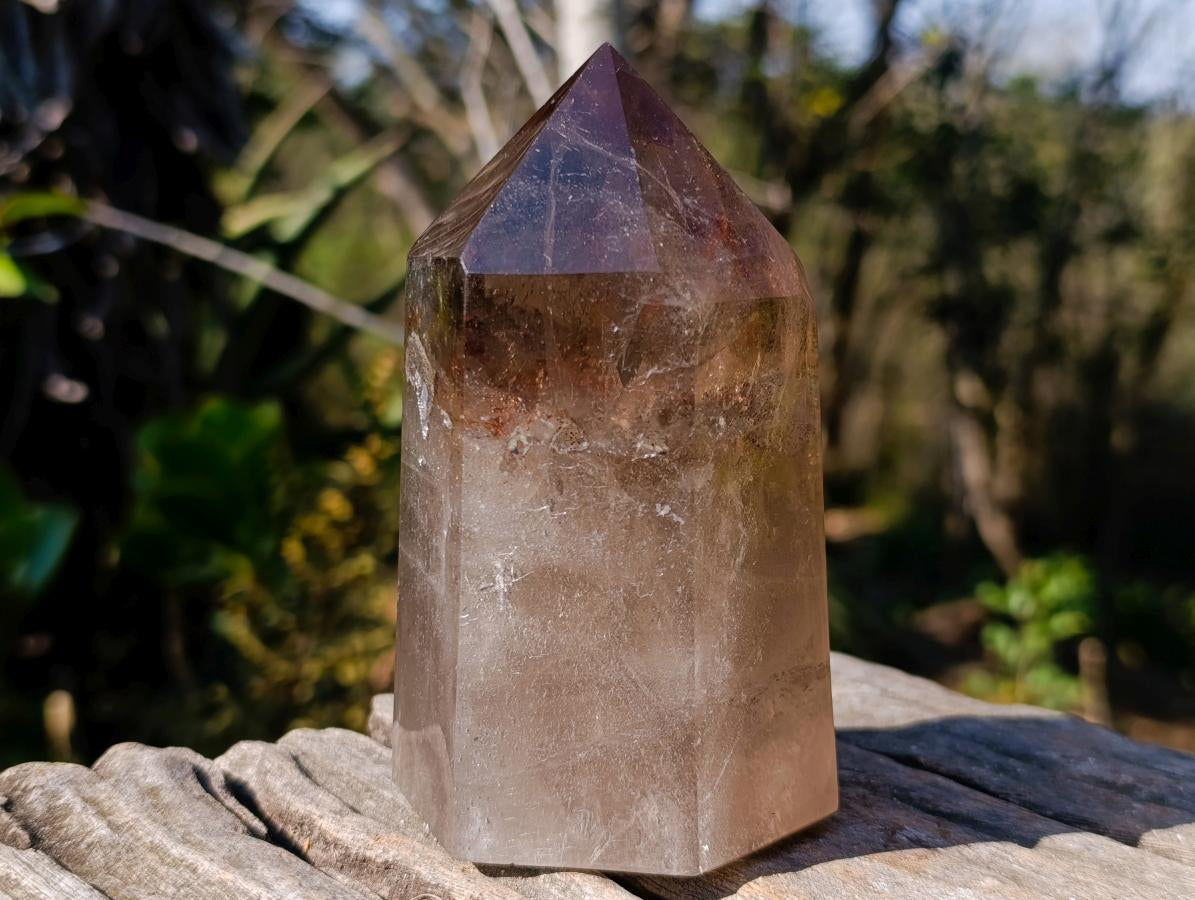 Polished Smokey Quartz Display Crystals x 3 From Madagascar - Toprock Gemstones and Minerals 
