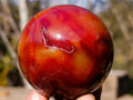 Polished Carnelian Agate Gemstone Spheres x 6 From Madagascar - Toprock Gemstones and Minerals 