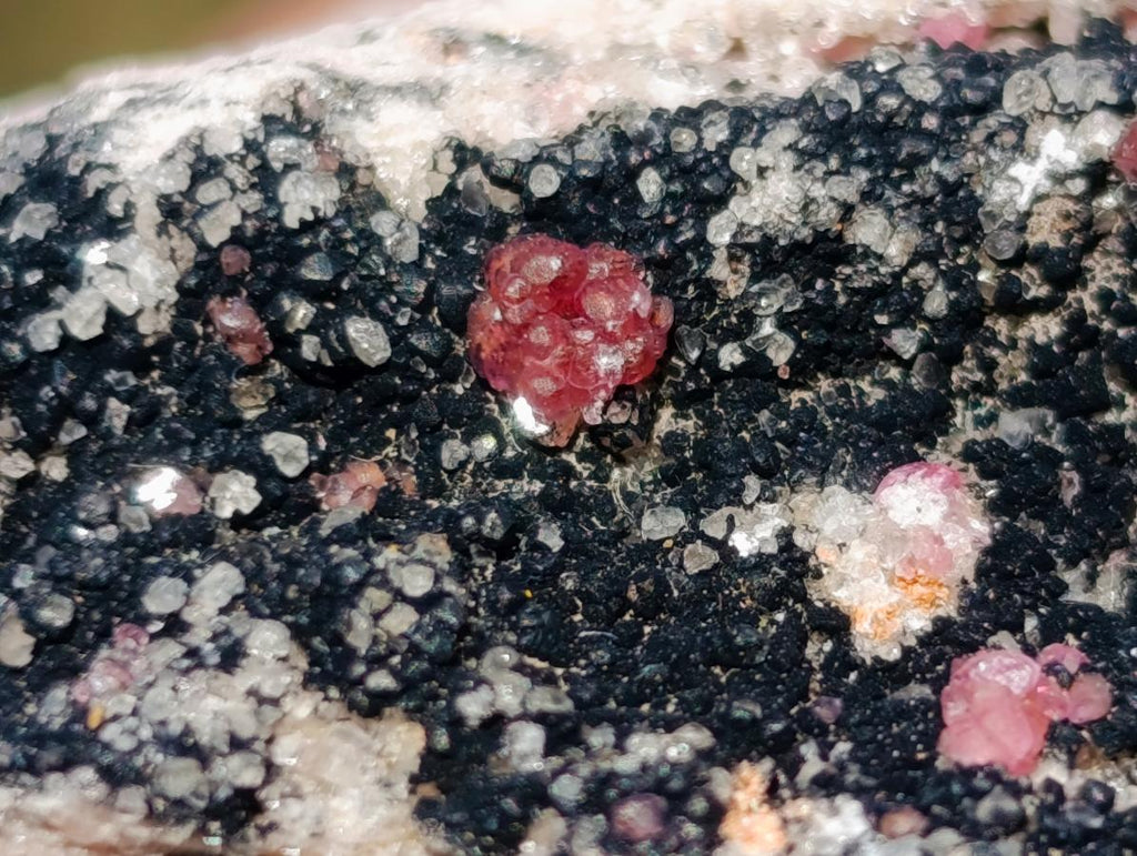 Natural Spherocobaltite Specimens x 6 From Musonoi Mine, Congo - Toprock Gemstones and Minerals 