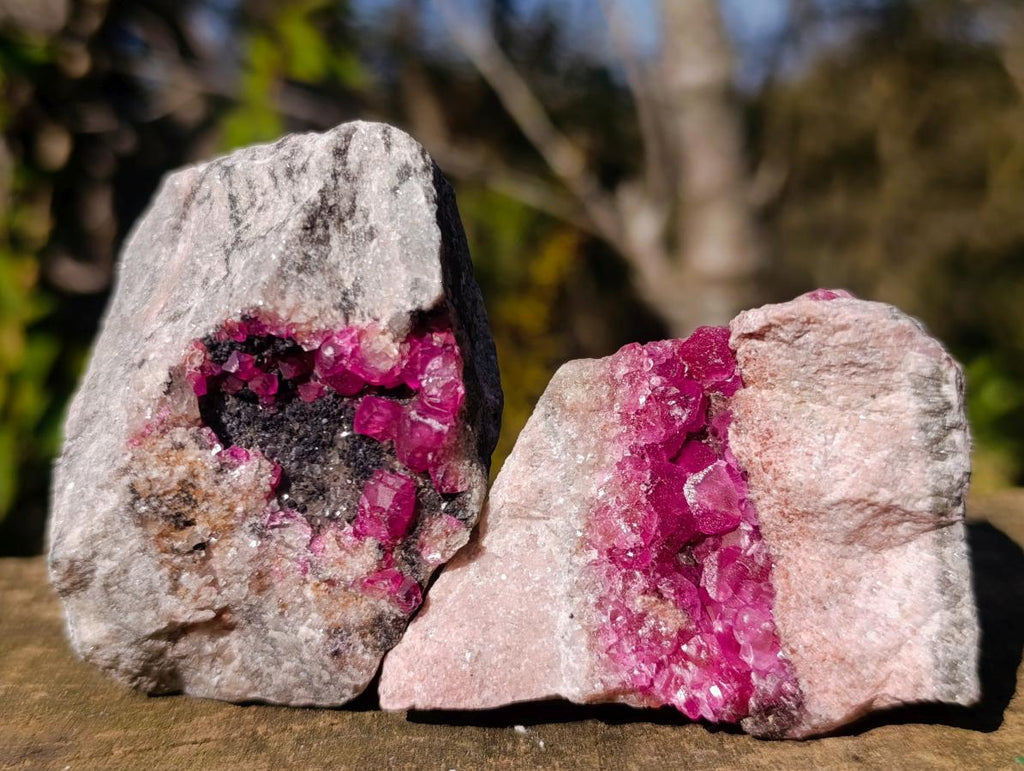 Natural Spherocobaltite Specimens x 6 From Musonoi Mine, Congo - Toprock Gemstones and Minerals 