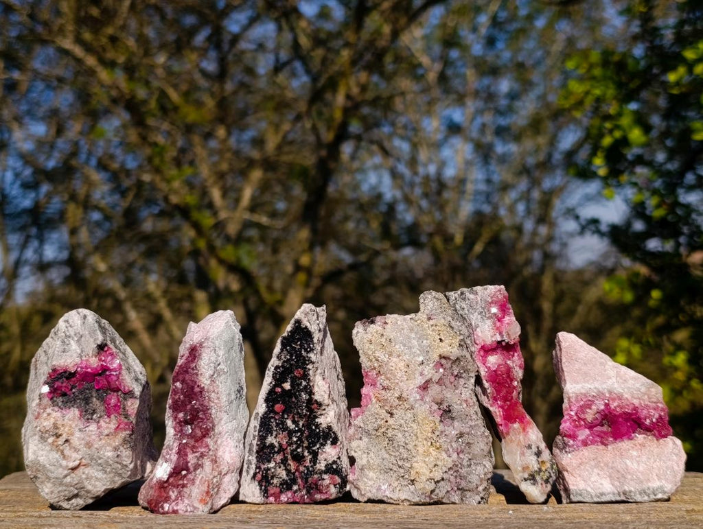 Natural Spherocobaltite Specimens x 6 From Musonoi Mine, Congo - Toprock Gemstones and Minerals 