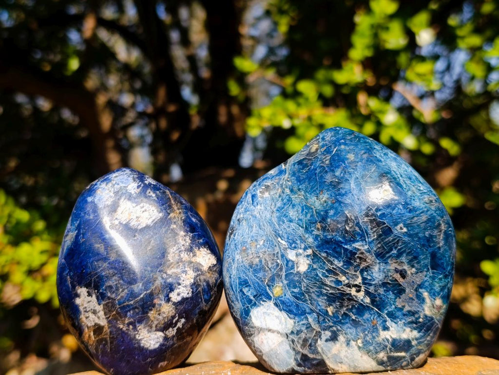 Polished Dumortierite Standing Display Pieces x 6 From Madagascar - Toprock Gemstones and Minerals 