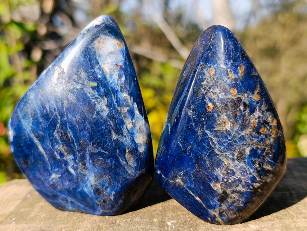 Polished Dumortierite Standing Display Pieces x 6 From Madagascar - Toprock Gemstones and Minerals 