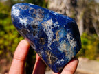 Polished Dumortierite Standing Display Pieces x 6 From Madagascar - Toprock Gemstones and Minerals 
