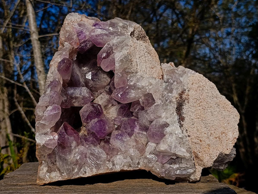 Natural XL Jacaranda Amethyst Crystal Cluster x 1 From Mumbwa, Zambia - Toprock Gemstones and Minerals 