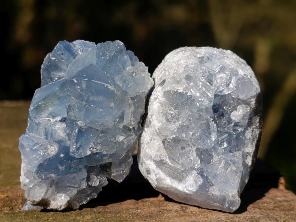 Natural Blue Celestite Specimens x 38 From Sakoany, Madagascar - Toprock Gemstones and Minerals 