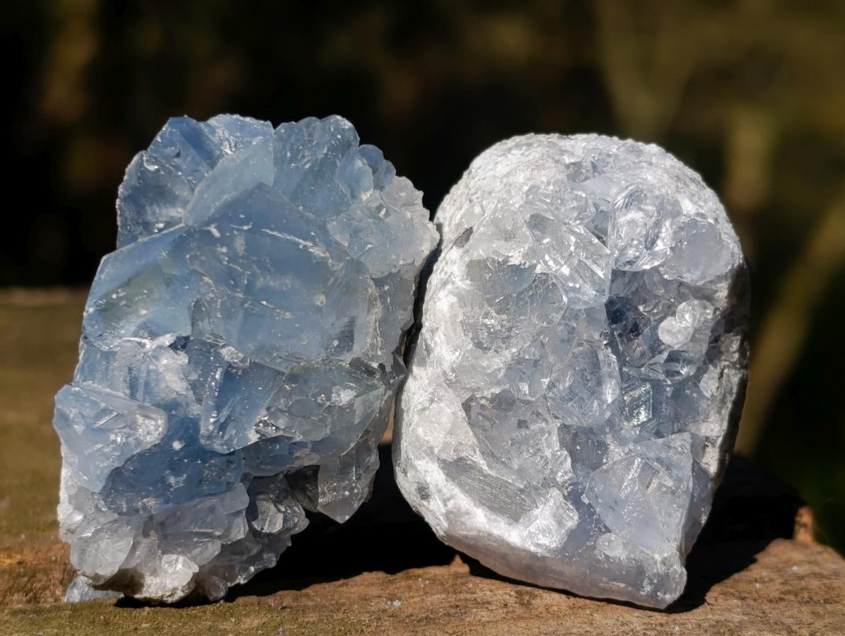 Natural Blue Celestite Specimens x 38 From Sakoany, Madagascar - Toprock Gemstones and Minerals 