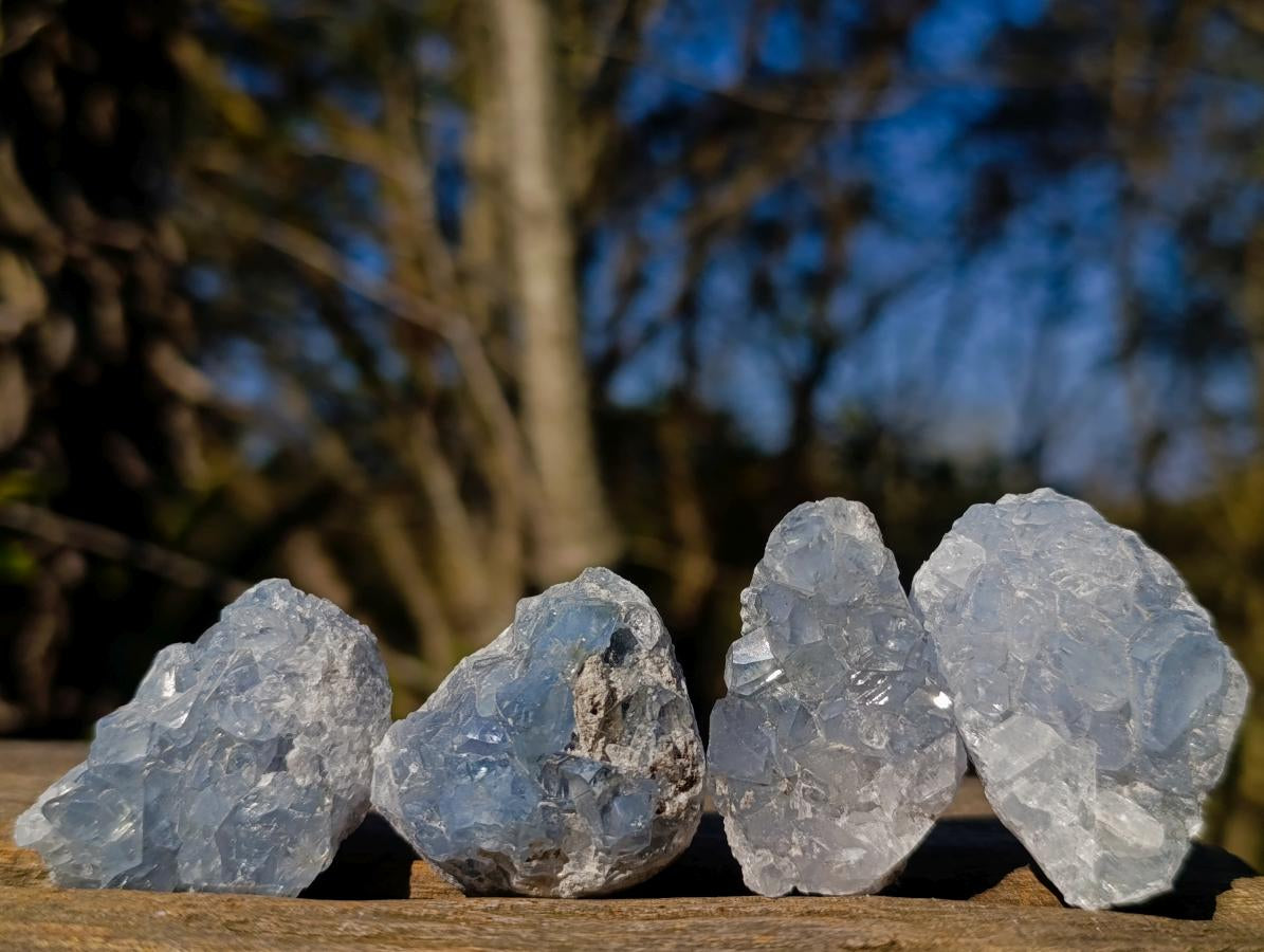 Natural Blue Celestite Specimens x 38 From Sakoany, Madagascar - Toprock Gemstones and Minerals 