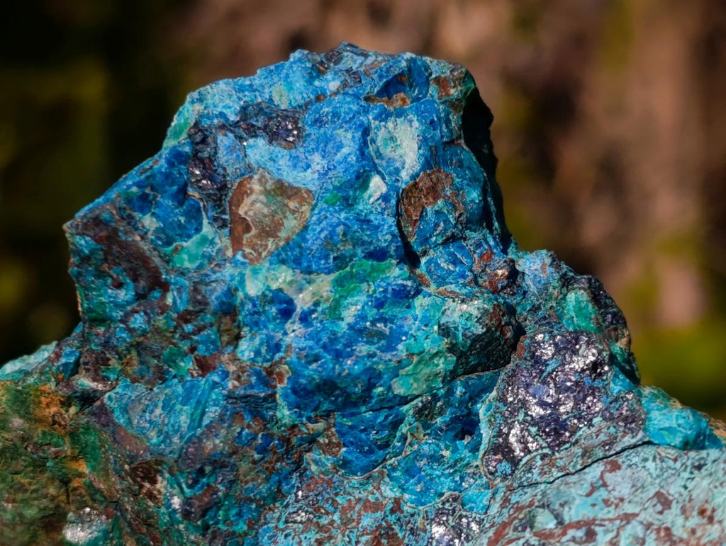 Natural Cobbed Shattuckite Specimens with Cuprite and Malachite x 5 From Kaokoveld, Namibia - Toprock Gemstones and Minerals 