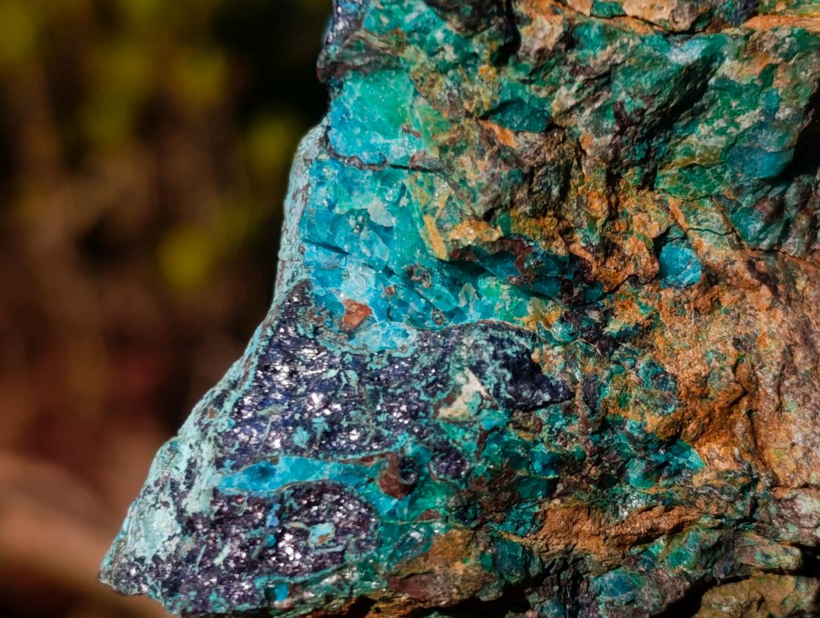 Natural Cobbed Shattuckite Specimens with Cuprite and Malachite x 5 From Kaokoveld, Namibia - Toprock Gemstones and Minerals 