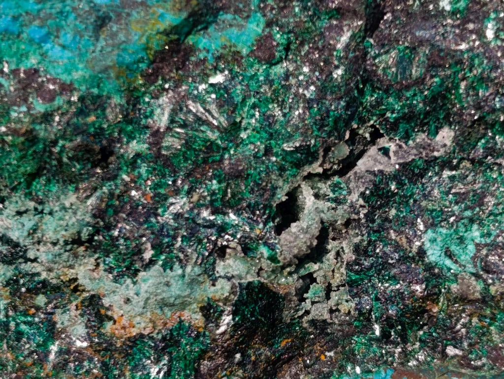 Natural Cobbed Shattuckite Specimens with Cuprite and Malachite x 5 From Kaokoveld, Namibia - Toprock Gemstones and Minerals 