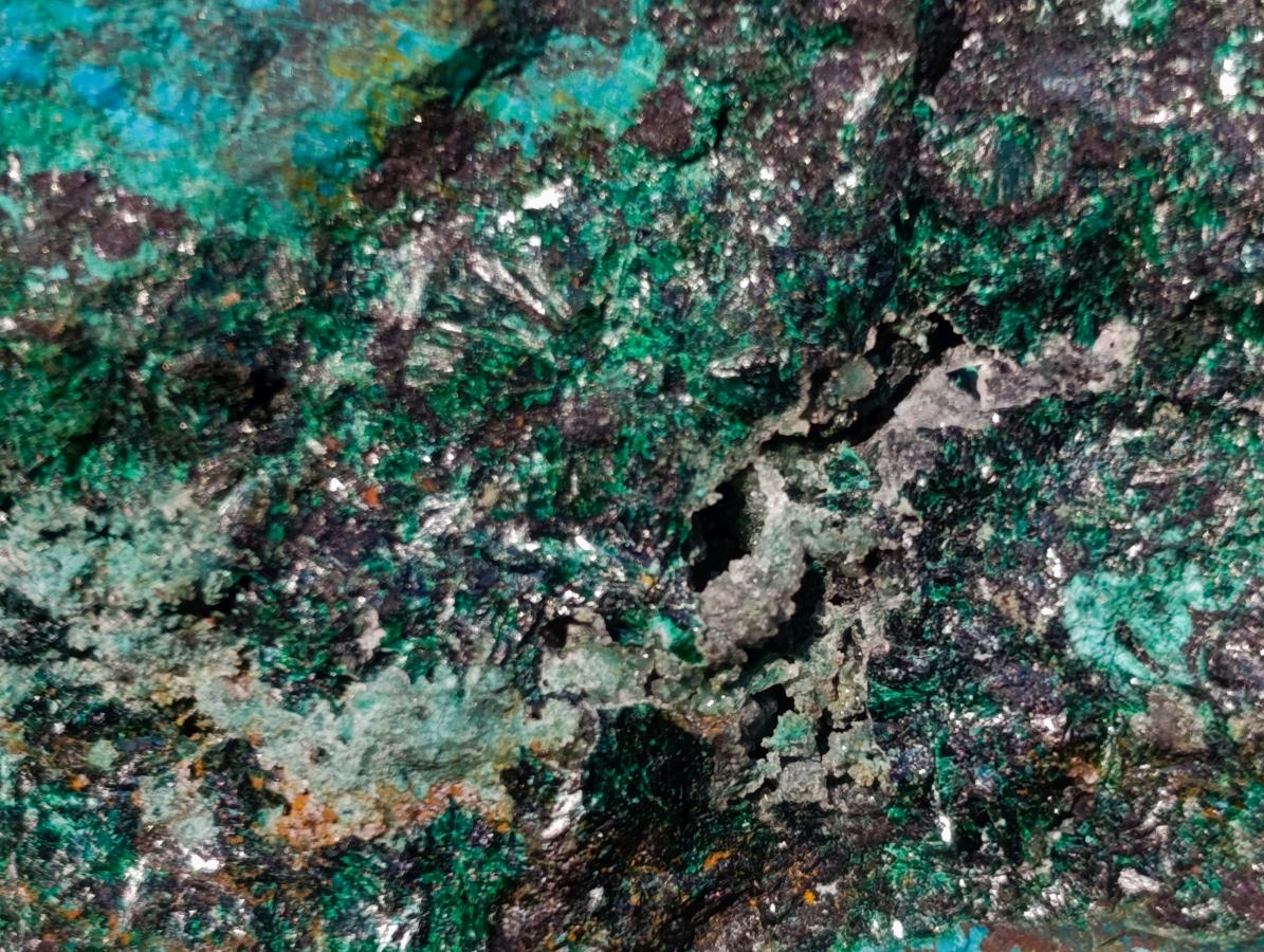 Natural Cobbed Shattuckite Specimens with Cuprite and Malachite x 5 From Kaokoveld, Namibia - Toprock Gemstones and Minerals 