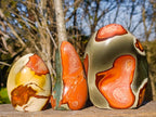 Polished Polychrome Jasper Standing Display Pieces x 3 From NW Coast, Madagascar - Toprock Gemstones and Minerals 