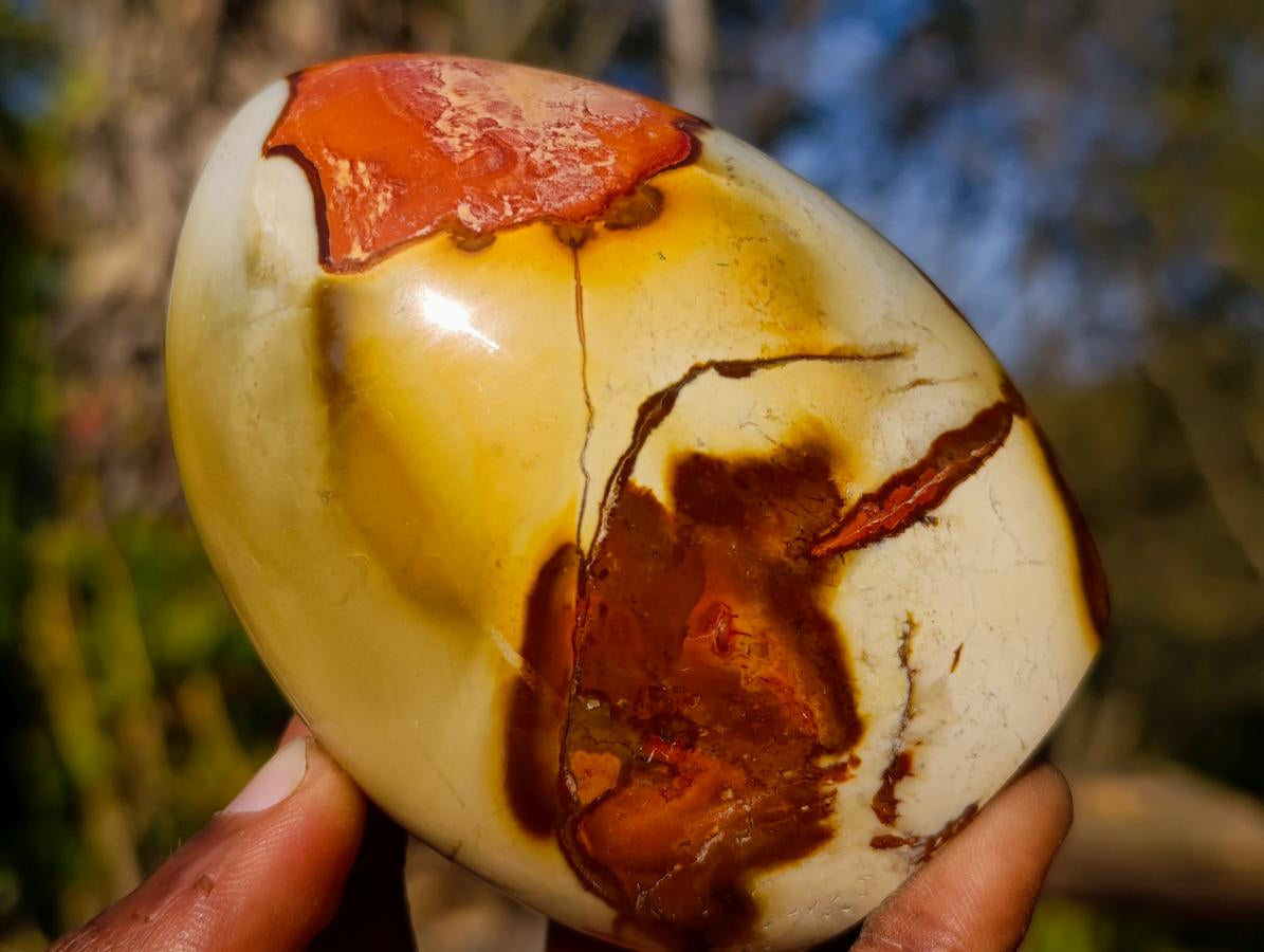 Polished Polychrome Jasper Standing Display Pieces x 3 From NW Coast, Madagascar - Toprock Gemstones and Minerals 