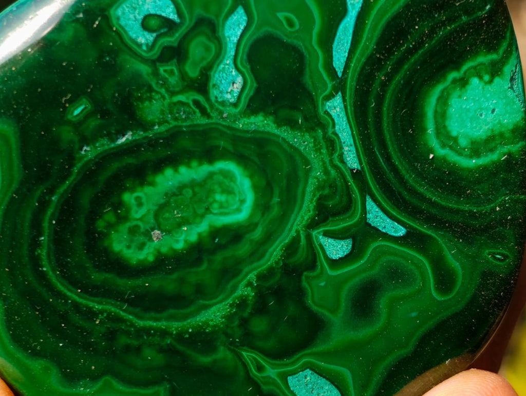 Polished Flower Banded Malachite Free Forms x 12 From Congo - Toprock Gemstones and Minerals 