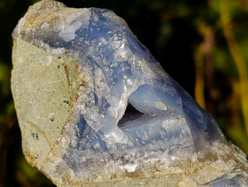 Natural Large Blue Lace Agate Geode Specimens x 2 From Nsanje, Malawi - Toprock Gemstones and Minerals 