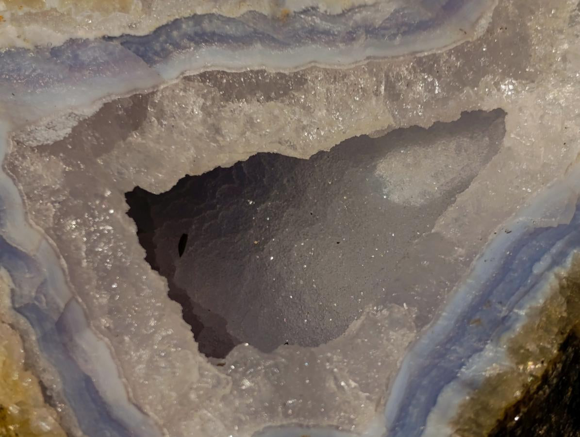 Natural Large Blue Lace Agate Geode Specimens x 2 From Nsanje, Malawi - Toprock Gemstones and Minerals 