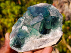 Natural Green Cubic Fluorite Specimens x 6 From Mandrosonoro, Madagascar - Toprock Gemstones and Minerals 