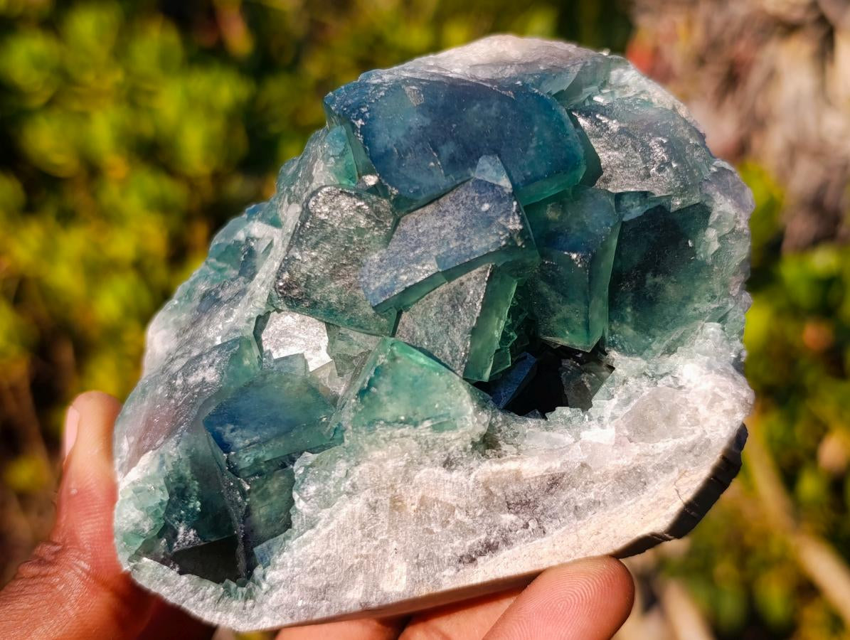 Natural Green Cubic Fluorite Specimens x 6 From Mandrosonoro, Madagascar - Toprock Gemstones and Minerals 