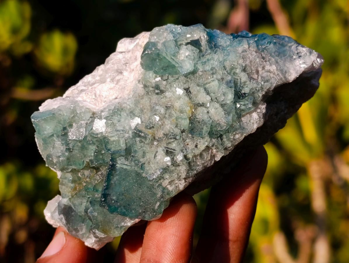 Natural Green Cubic Fluorite Specimens x 6 From Mandrosonoro, Madagascar - Toprock Gemstones and Minerals 