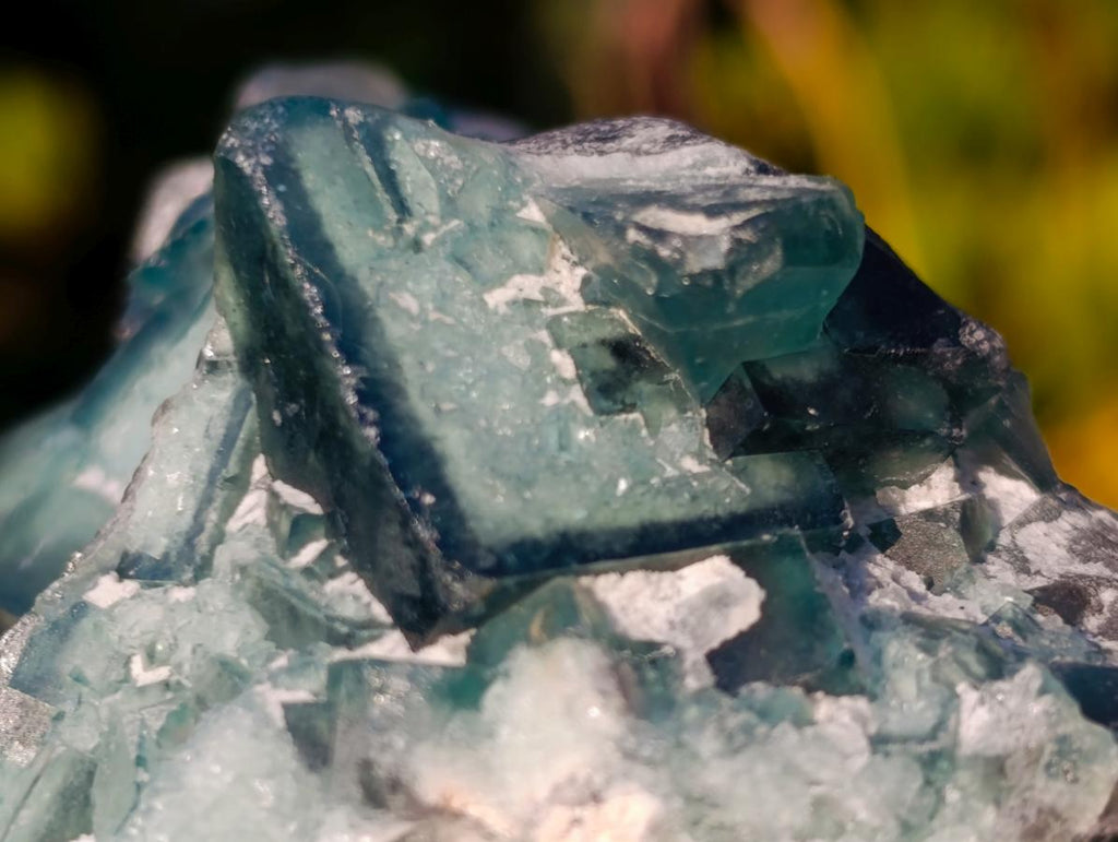 Natural Green Cubic Fluorite Specimens x 6 From Mandrosonoro, Madagascar - Toprock Gemstones and Minerals 