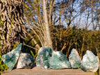 Natural Green Cubic Fluorite Specimens x 6 From Mandrosonoro, Madagascar - Toprock Gemstones and Minerals 