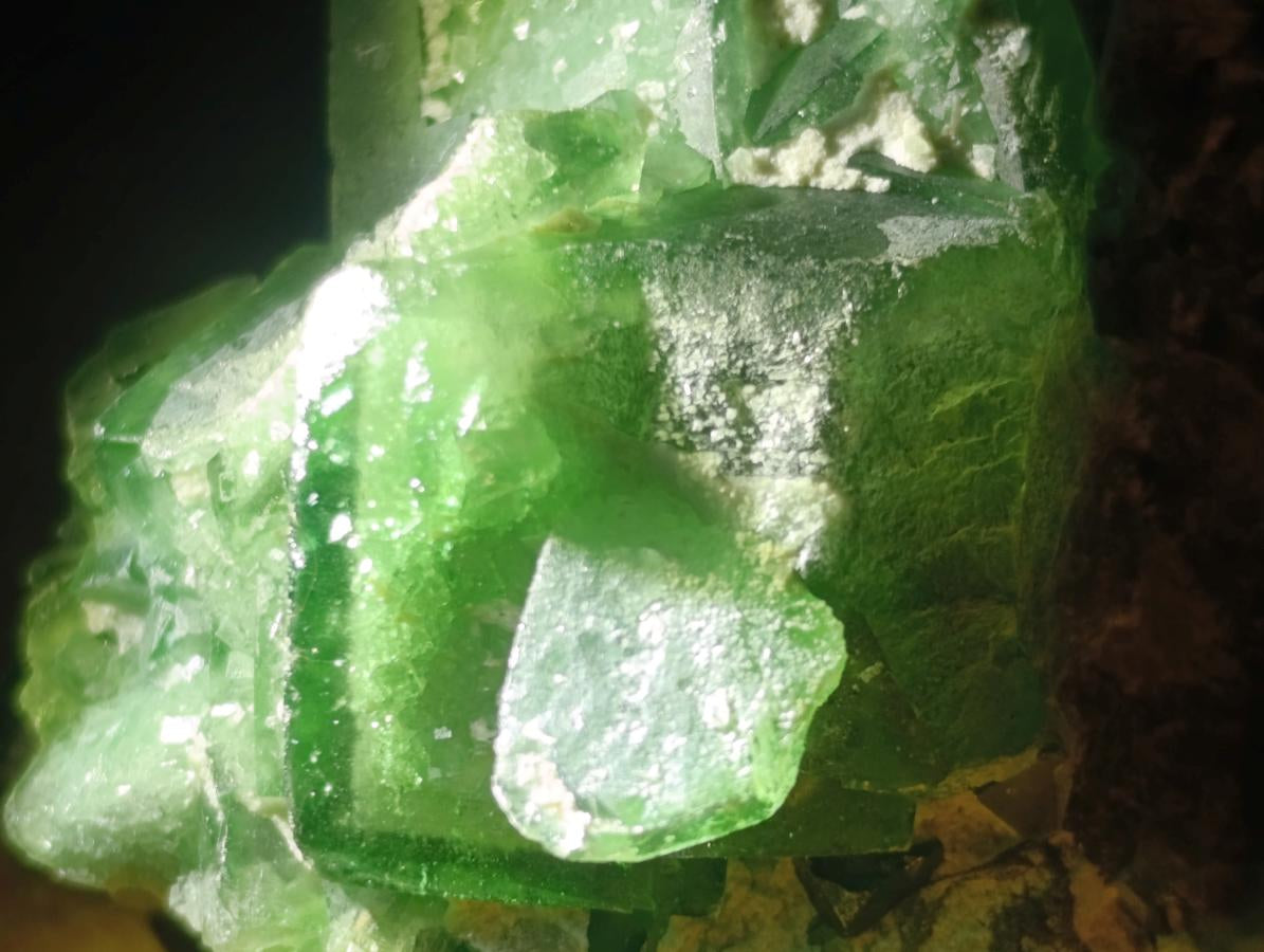 Natural Green Cubic Fluorite Specimens x 6 From Mandrosonoro, Madagascar - Toprock Gemstones and Minerals 