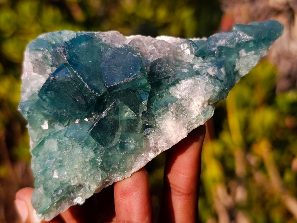 Natural Green Cubic Fluorite Specimens x 6 From Mandrosonoro, Madagascar - Toprock Gemstones and Minerals 