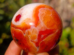 Polished Small Carnelian Agate Gemstone Spheres x 12 From Madagascar - Toprock Gemstones and Minerals 