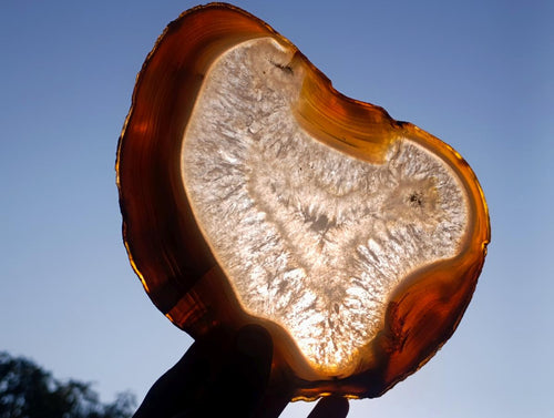 Polished XL Banded Agate Slices x 4 From Madagascar - Toprock Gemstones and Minerals 