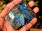 Polished on One Side Labradorite Slices x 70 From Madagascar - Toprock Gemstones and Minerals 