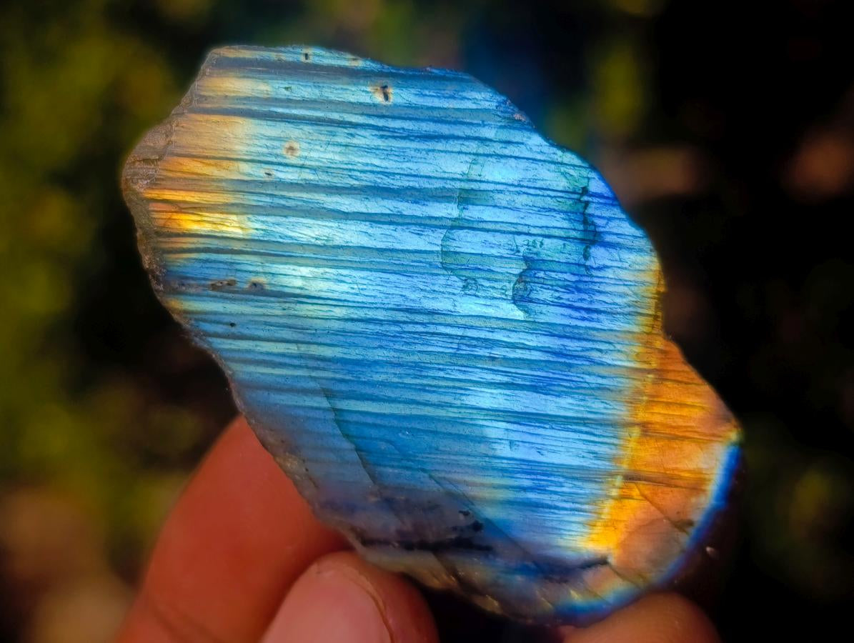 Polished on One Side Labradorite Slices x 70 From Madagascar - Toprock Gemstones and Minerals 