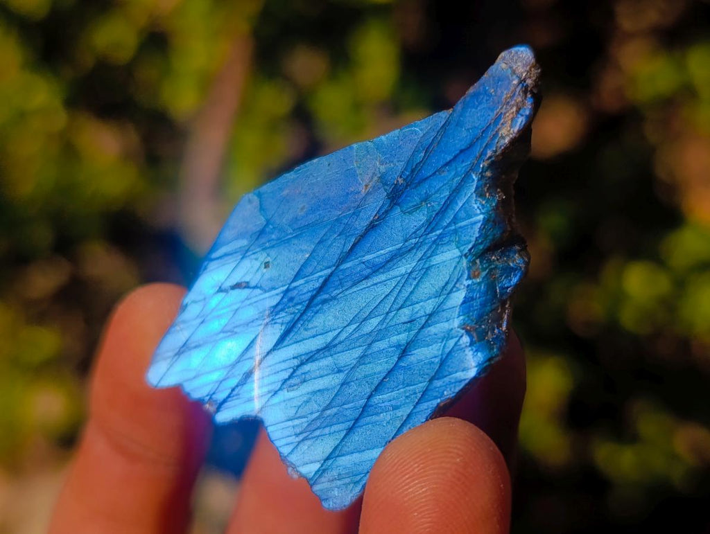 Polished on One Side Labradorite Slices x 70 From Madagascar - Toprock Gemstones and Minerals 