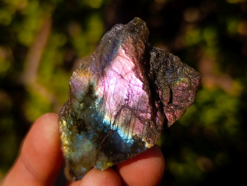 Polished on One Side Labradorite Slices x 70 From Madagascar - Toprock Gemstones and Minerals 