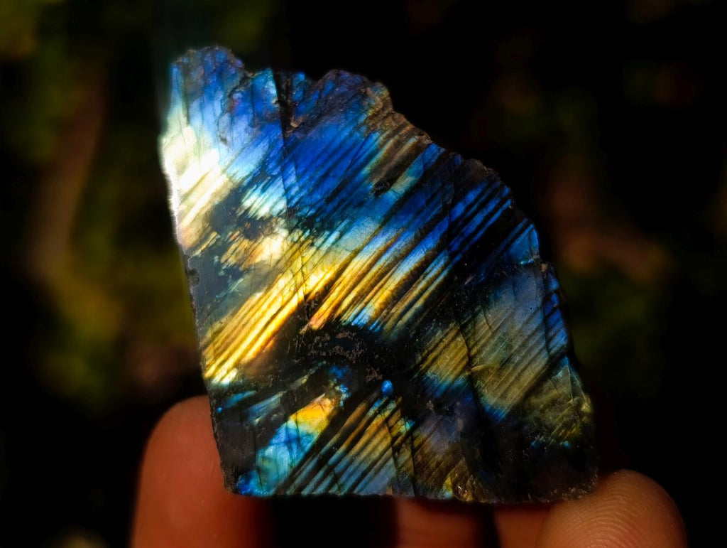 Polished on One Side Labradorite Slices x 70 From Madagascar - Toprock Gemstones and Minerals 