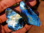 Polished on One Side Labradorite Slices x 70 From Madagascar - Toprock Gemstones and Minerals 