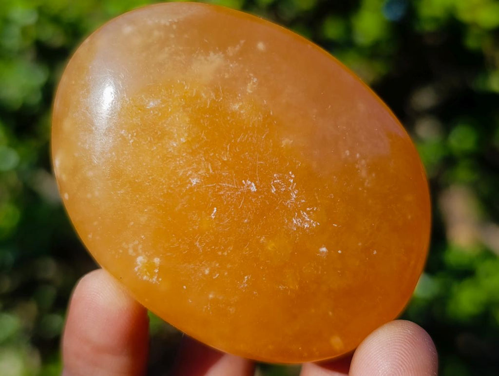 Polished Orange Twist Calcite Galets x 24 From Maevantanana, Madagascar - Toprock Gemstones and Minerals 