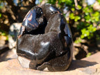 Polished Septerye Sauvage "Dragons Egg" Geode Standing Display Pieces x 2 From Mahajanga, Madagascar - Toprock Gemstones and Minerals 