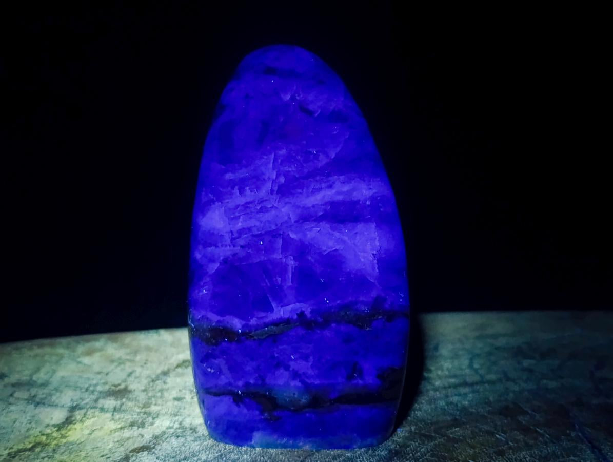 Polished Watermelon Fluorite Standing Display Pieces x 2 From Uis, Namibia - Toprock Gemstones and Minerals 