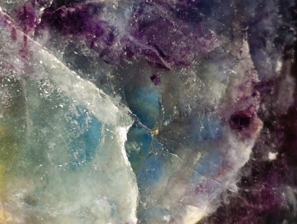 Polished Watermelon Fluorite Standing Display Pieces x 2 From Uis, Namibia - Toprock Gemstones and Minerals 