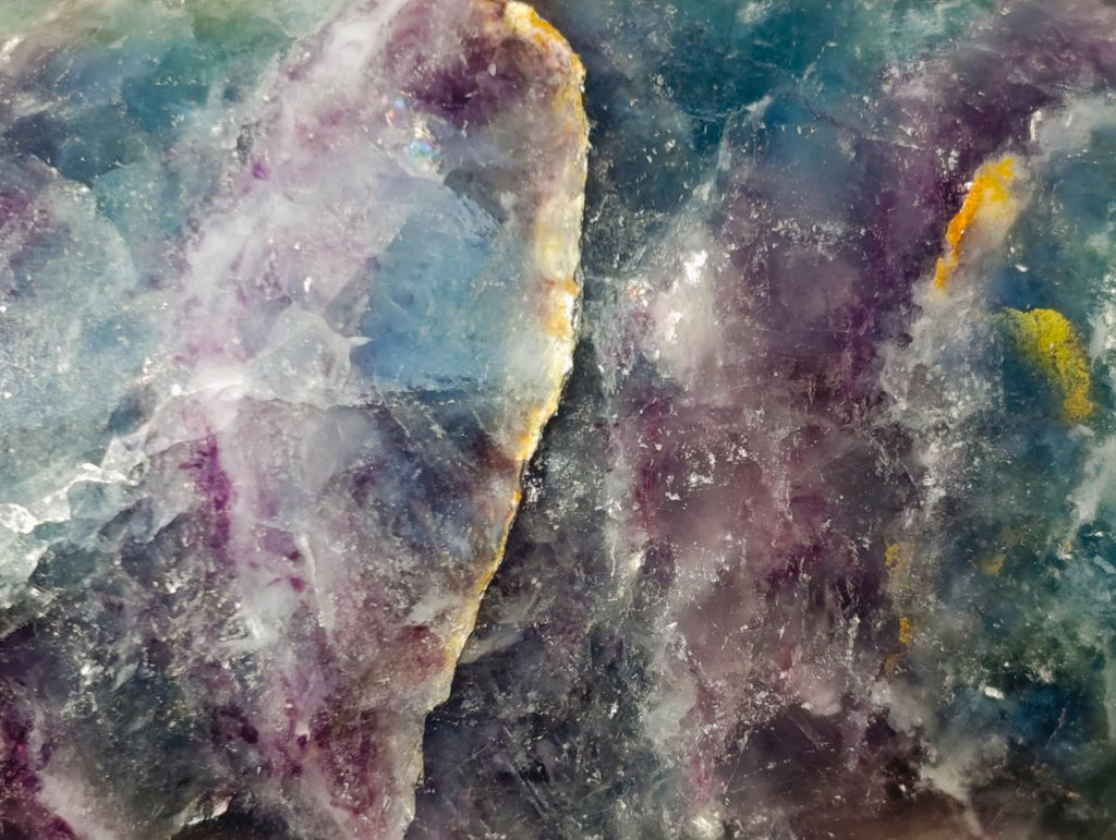 Polished Watermelon Fluorite Standing Display Pieces x 2 From Uis, Namibia - Toprock Gemstones and Minerals 