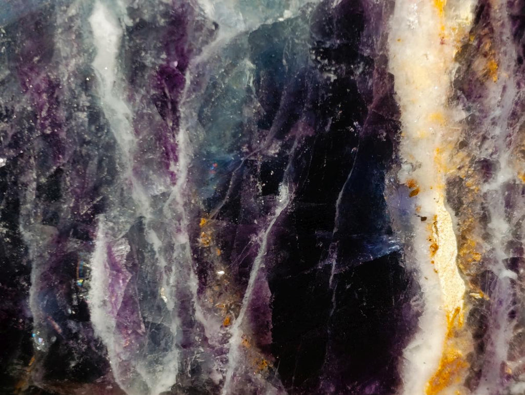 Polished Watermelon Fluorite Standing Display Pieces x 2 From Uis, Namibia - Toprock Gemstones and Minerals 