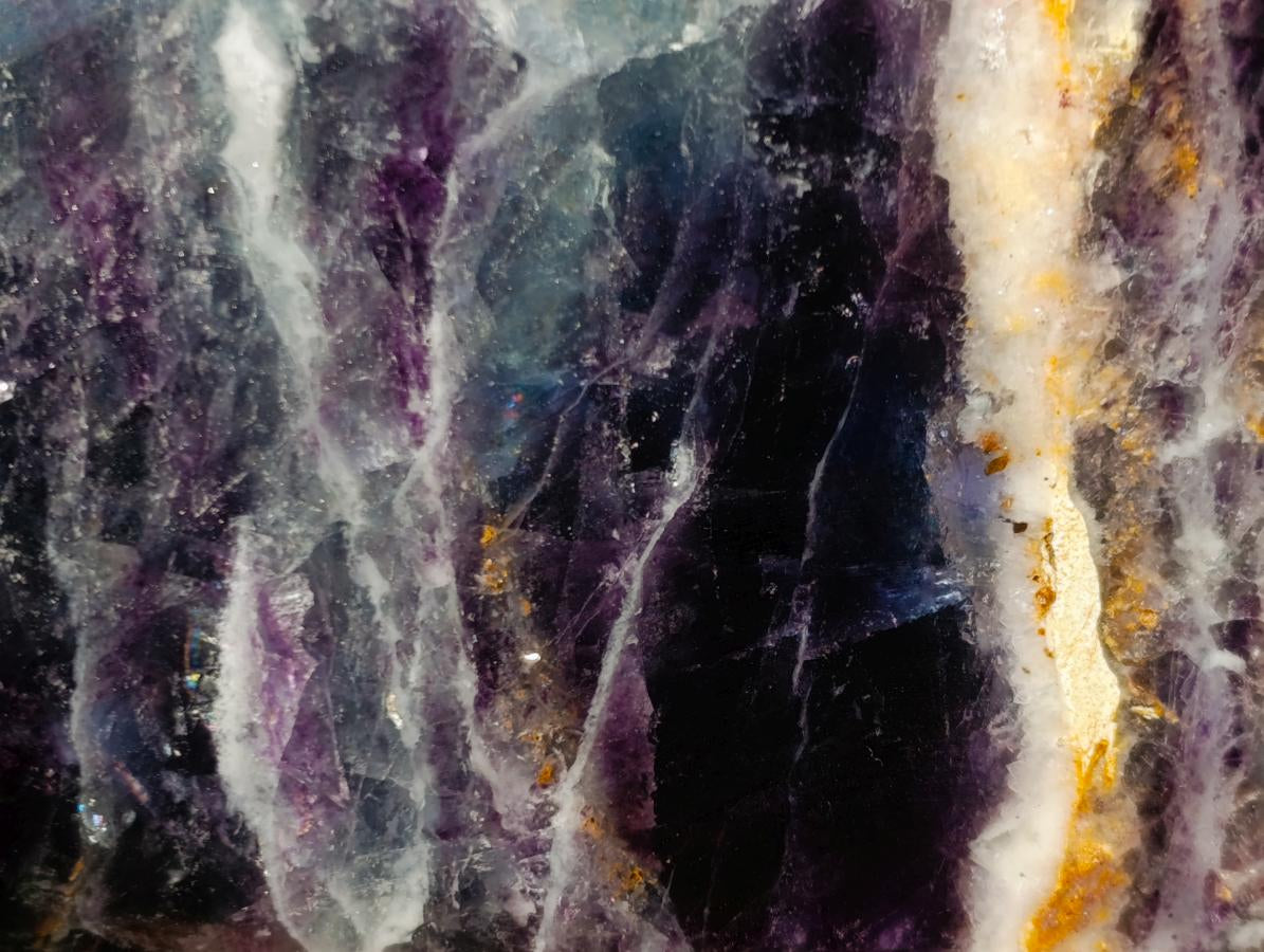 Polished Watermelon Fluorite Standing Display Pieces x 2 From Uis, Namibia - Toprock Gemstones and Minerals 